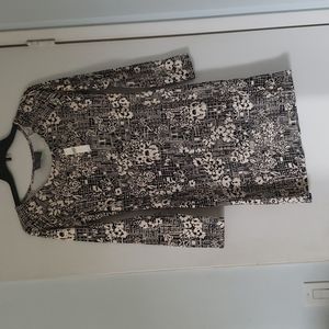 Anthropologie NWT Black and White Floral Dress